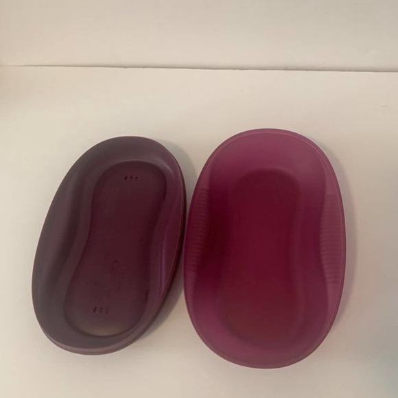 Tupperware Microwave Breakfast Maker Cooker Plum Purple 430ml Preowned - Picture 5 of 12